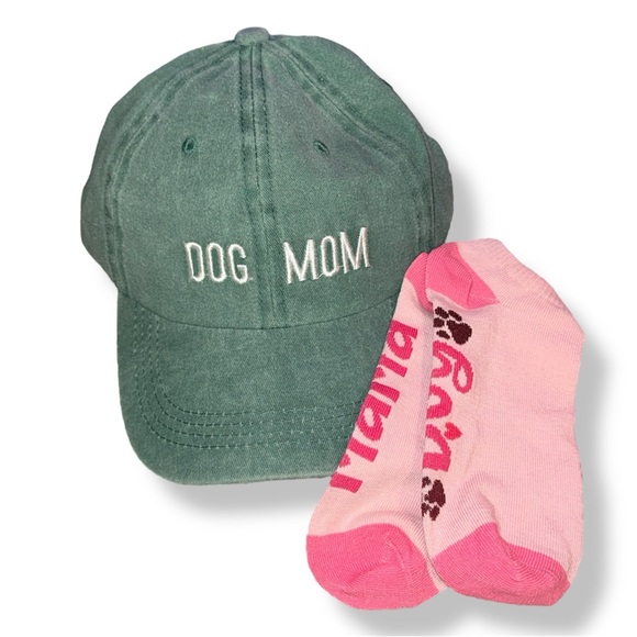 Accessories - 'Dog Mom'  Baseball Cap & Dog Mama Socks Lot- NEW